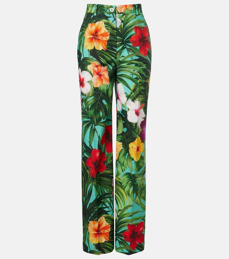 dolce & gabbana floral cotton wide