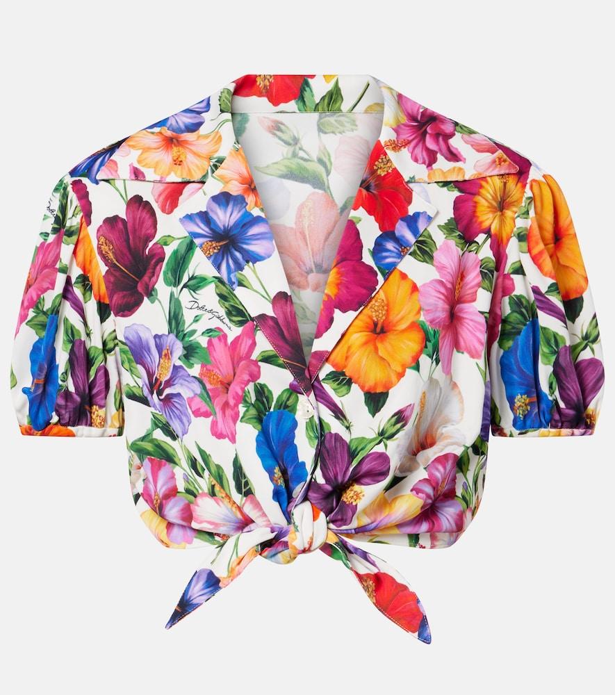 dolce & gabbana floral crop top