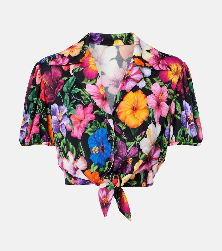 dolce & gabbana floral crop top