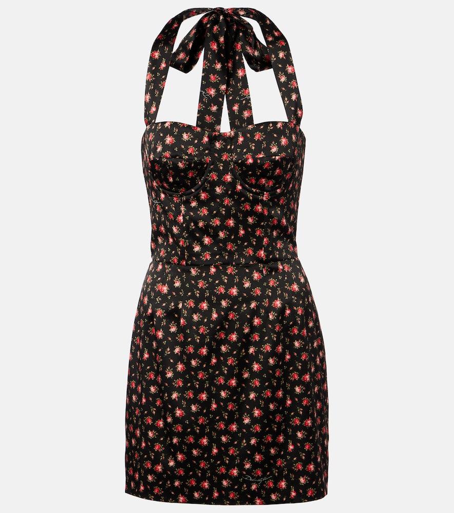 dolce & gabbana floral halterneck silk