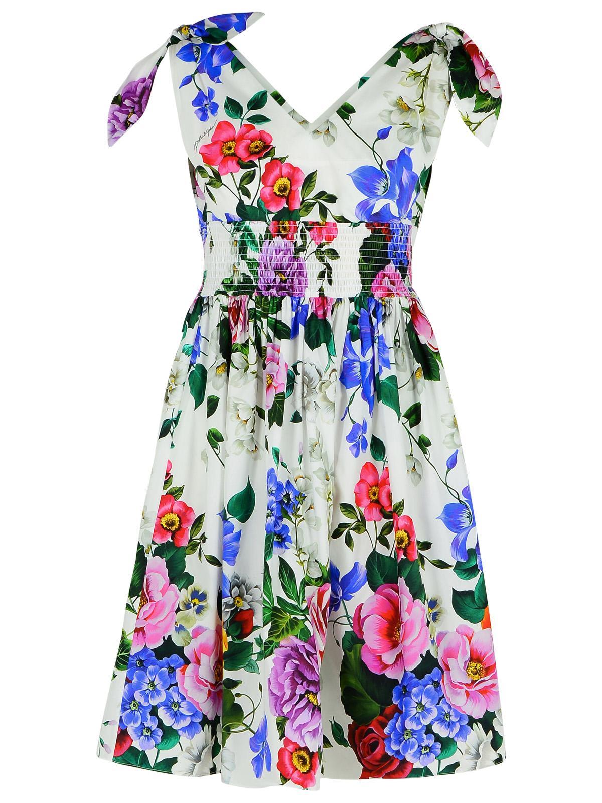 dolce & gabbana floral midi dress