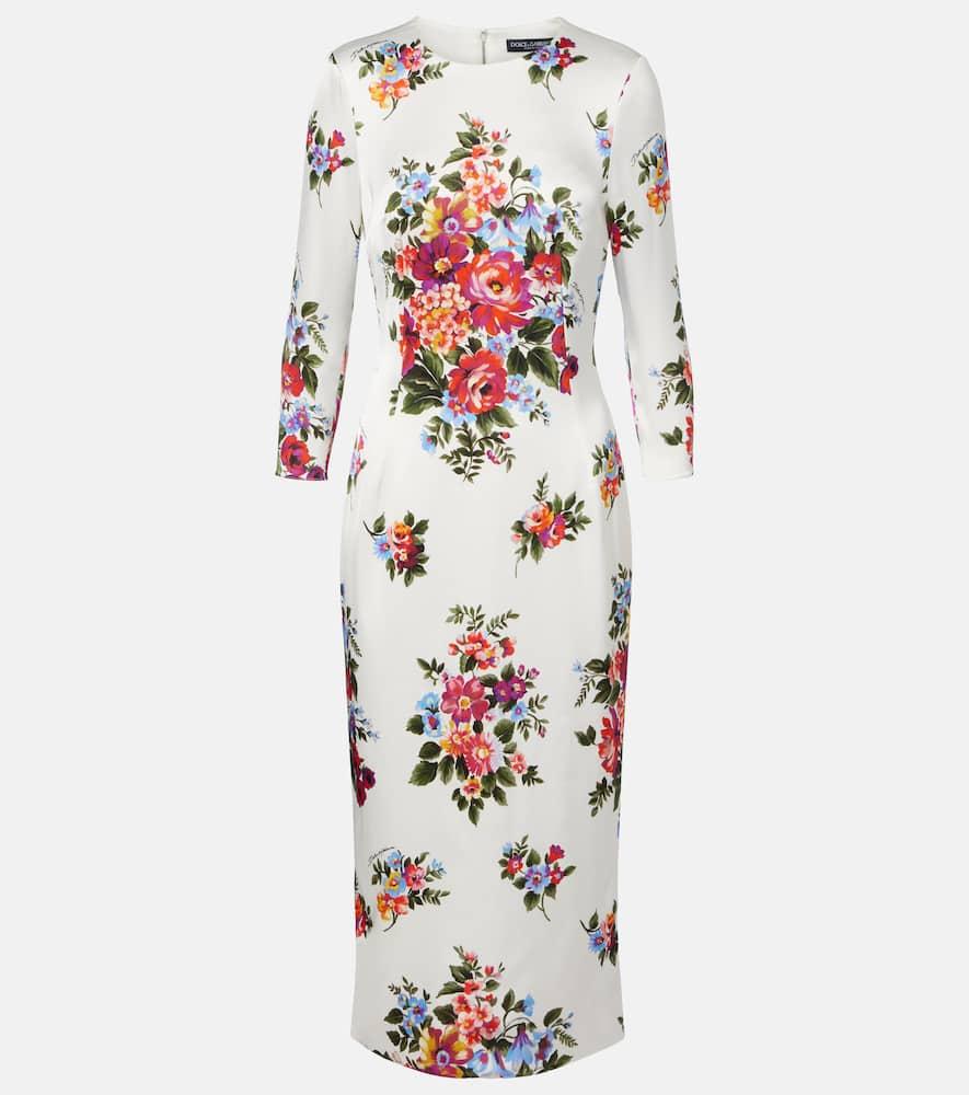 dolce & gabbana floral midi dress