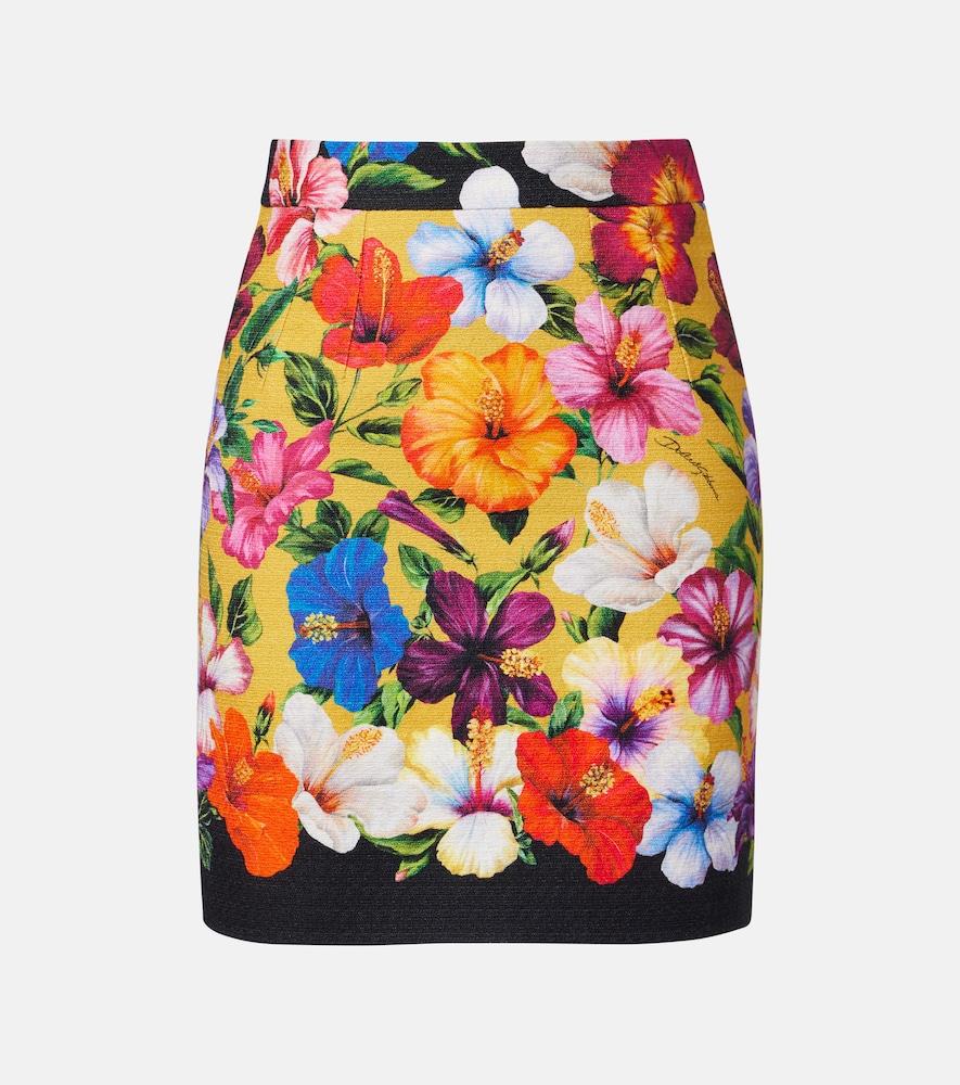 dolce & gabbana floral miniskirt