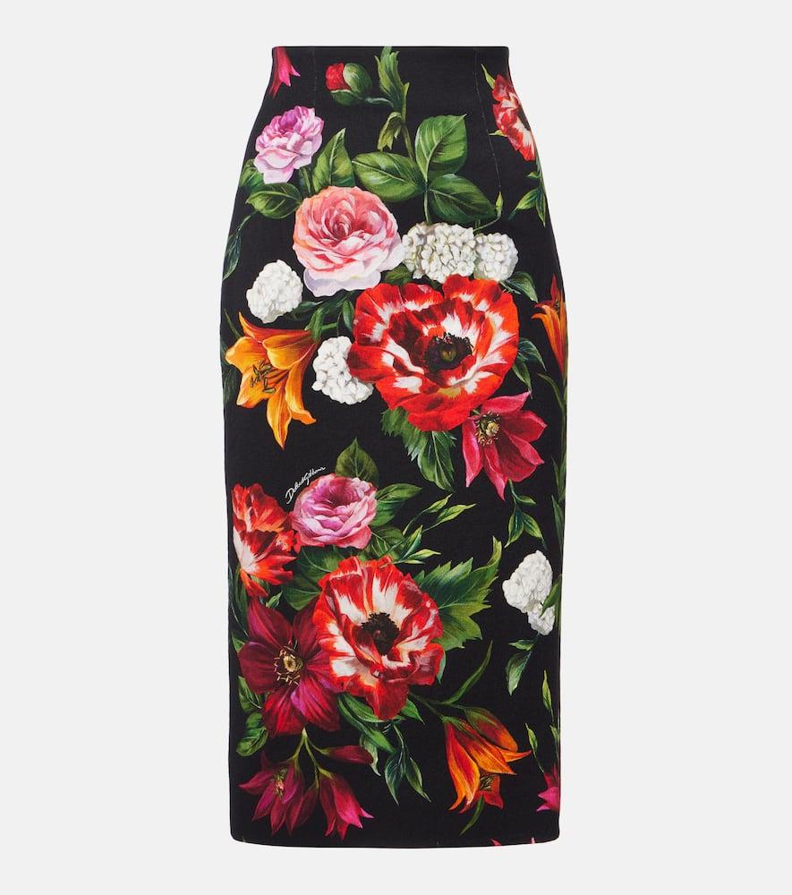 dolce & gabbana floral pencil skirt