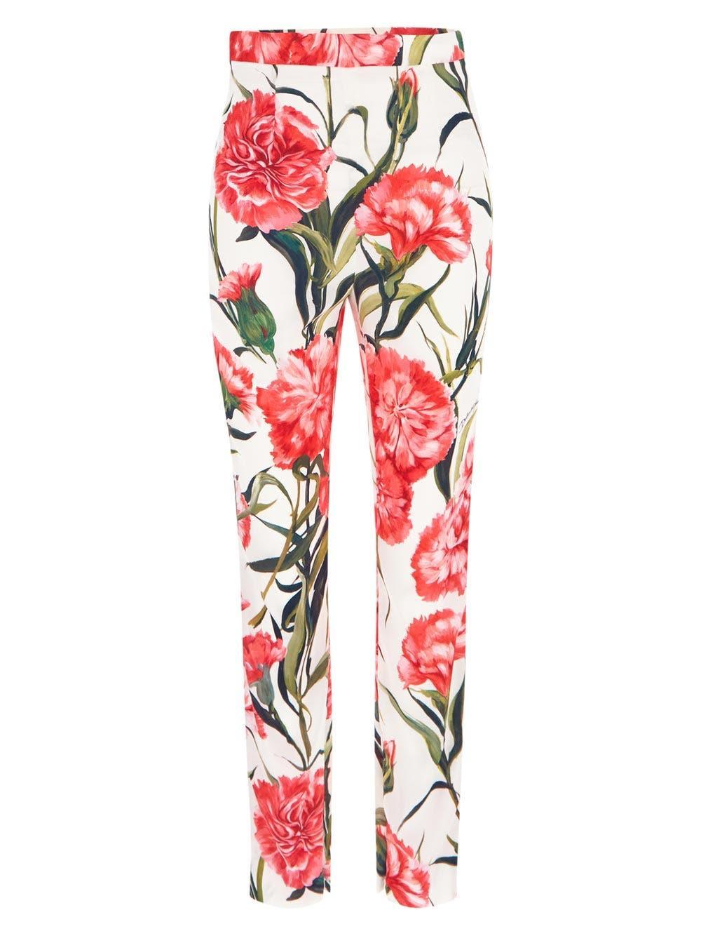 dolce & gabbana floral print high waist leggings