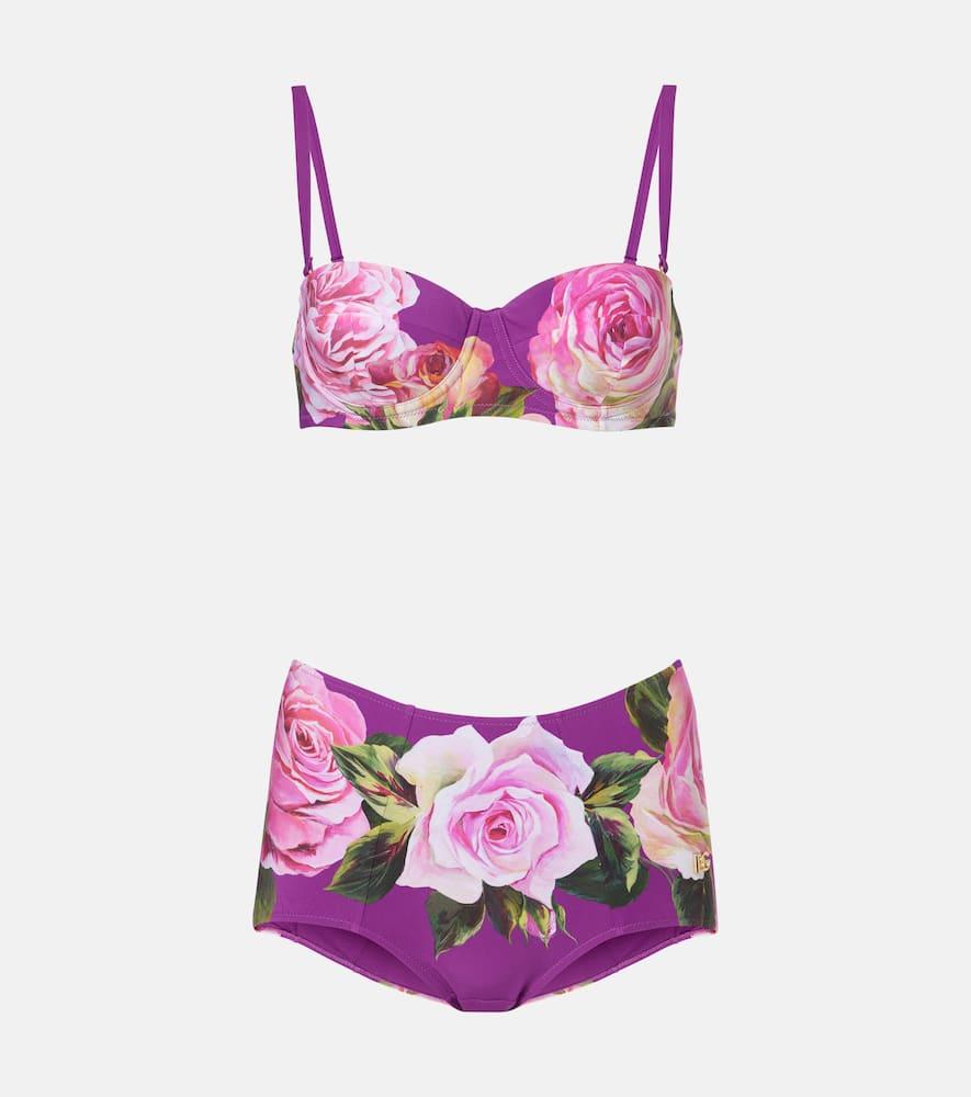 dolce & gabbana floral printed bikini