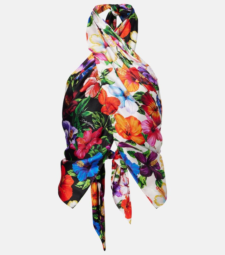 dolce & gabbana floral scarf