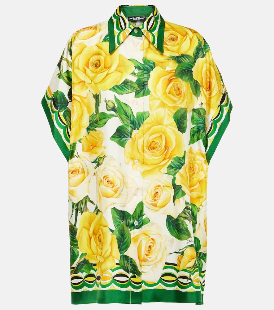 dolce & gabbana floral silk blouse