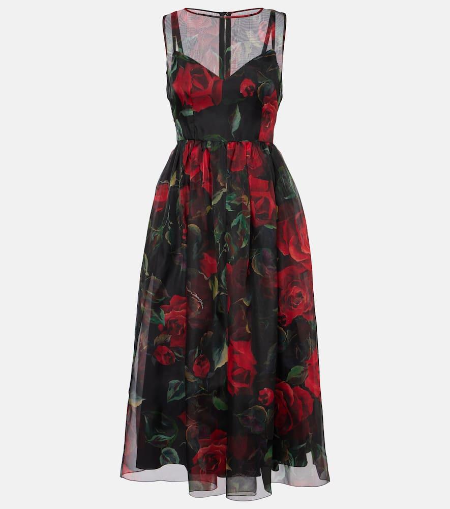 dolce & gabbana floral silk cocktail dress