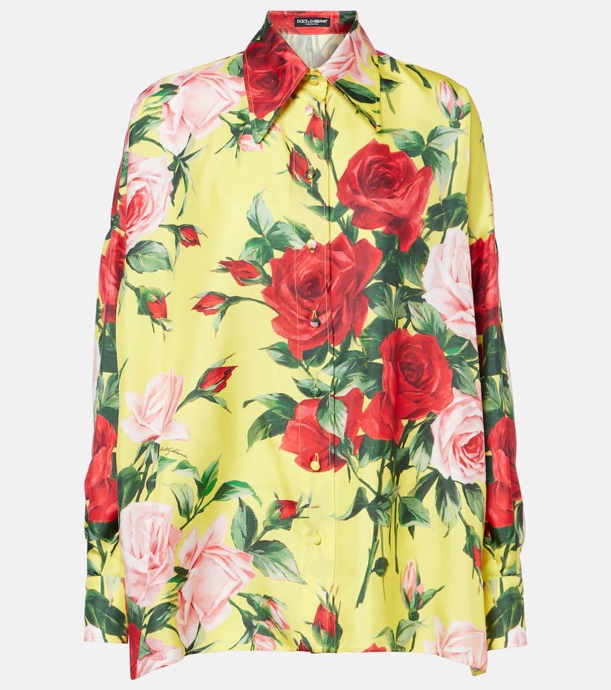 dolce & gabbana floral silk shirt