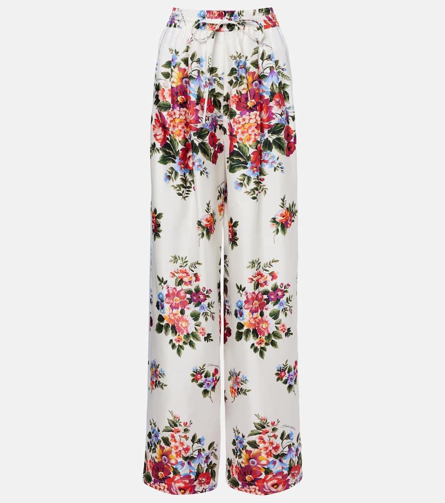 dolce & gabbana floral silk wide