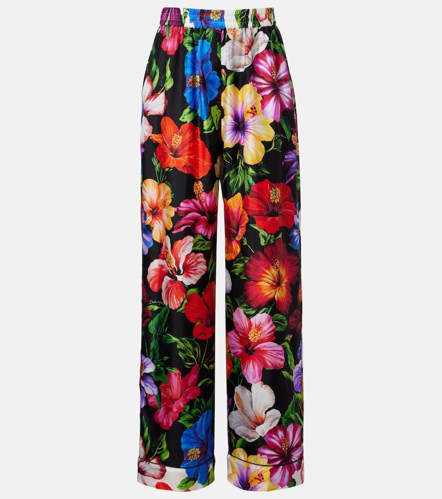 dolce & gabbana floral silk wide