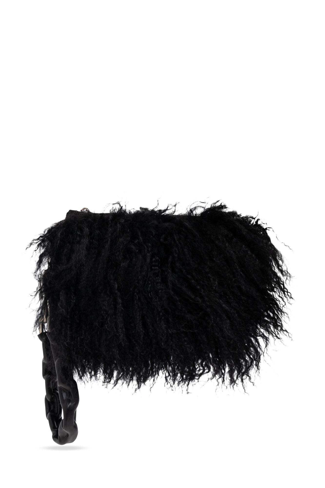 dolce & gabbana furry clutch