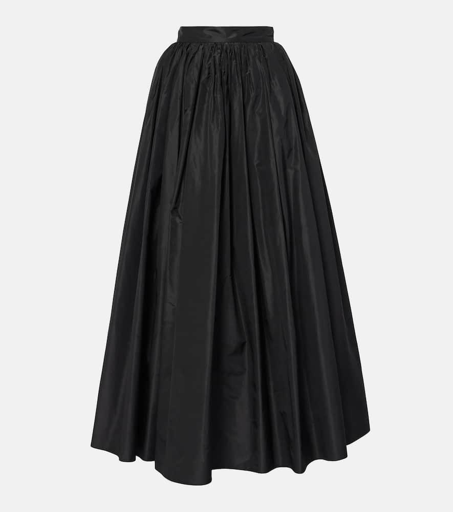 dolce & gabbana gathered silk maxi skirt