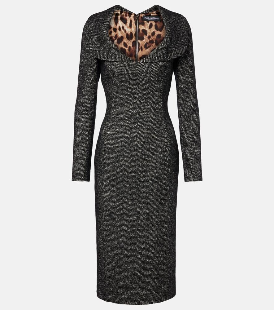 dolce & gabbana herringbone wool