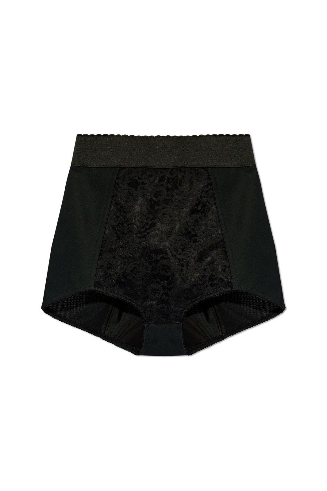 dolce & gabbana high waist jacquard shorts