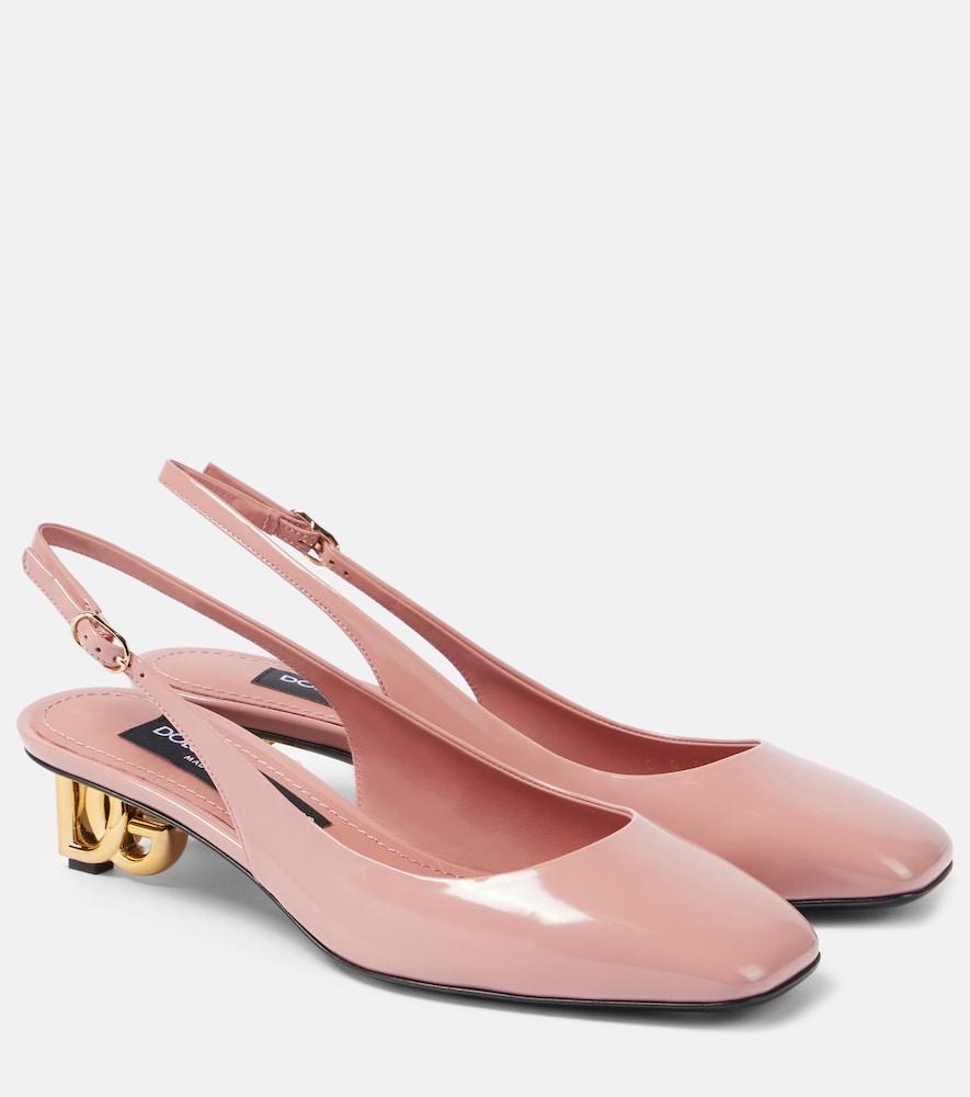 dolce & gabbana jackie 40 patent leather slingback pumps