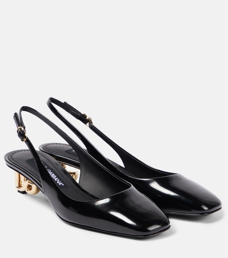 dolce & gabbana jackie dg 40 patent leather slingback pumps