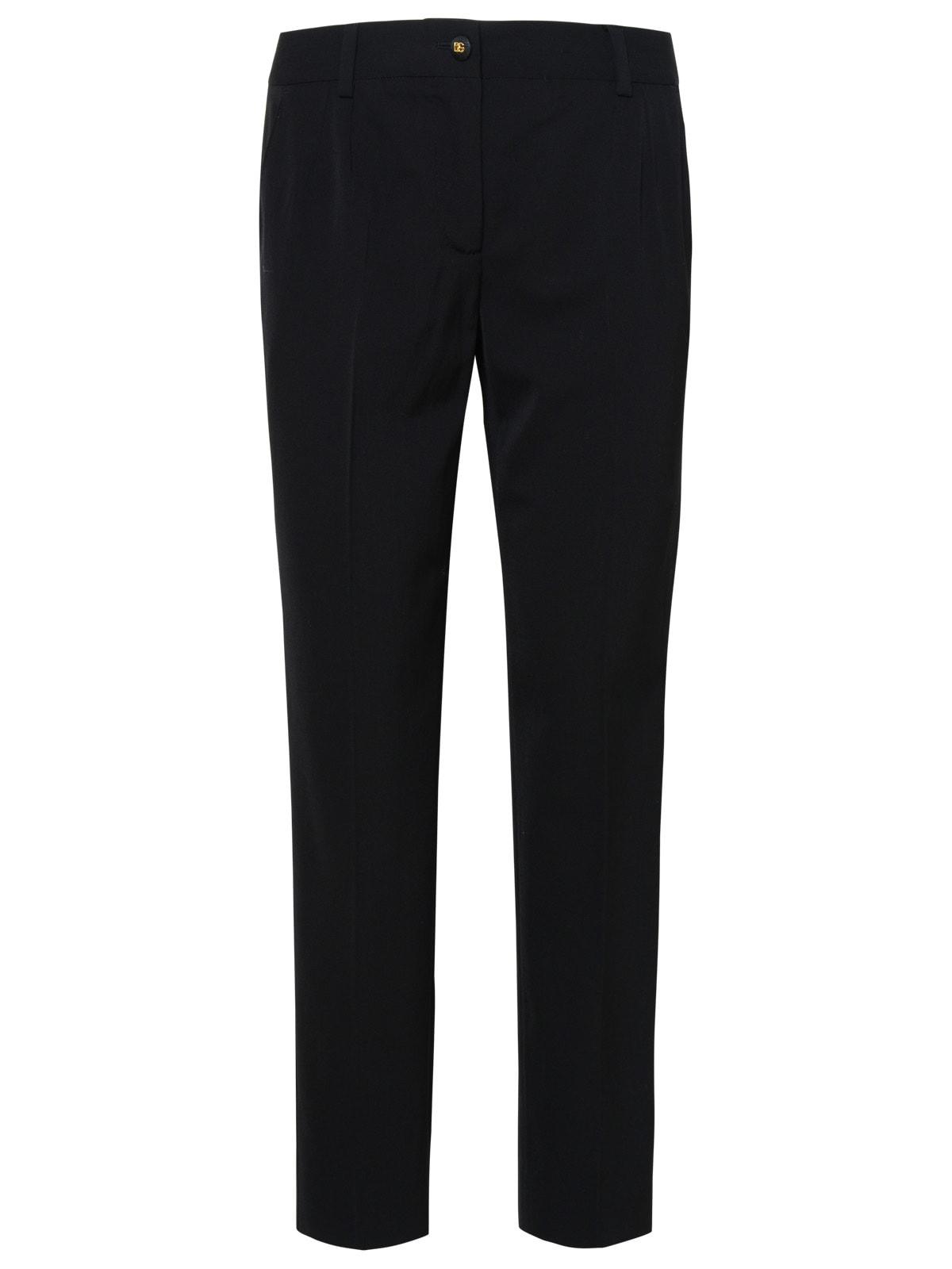 dolce & gabbana kate black wool pants