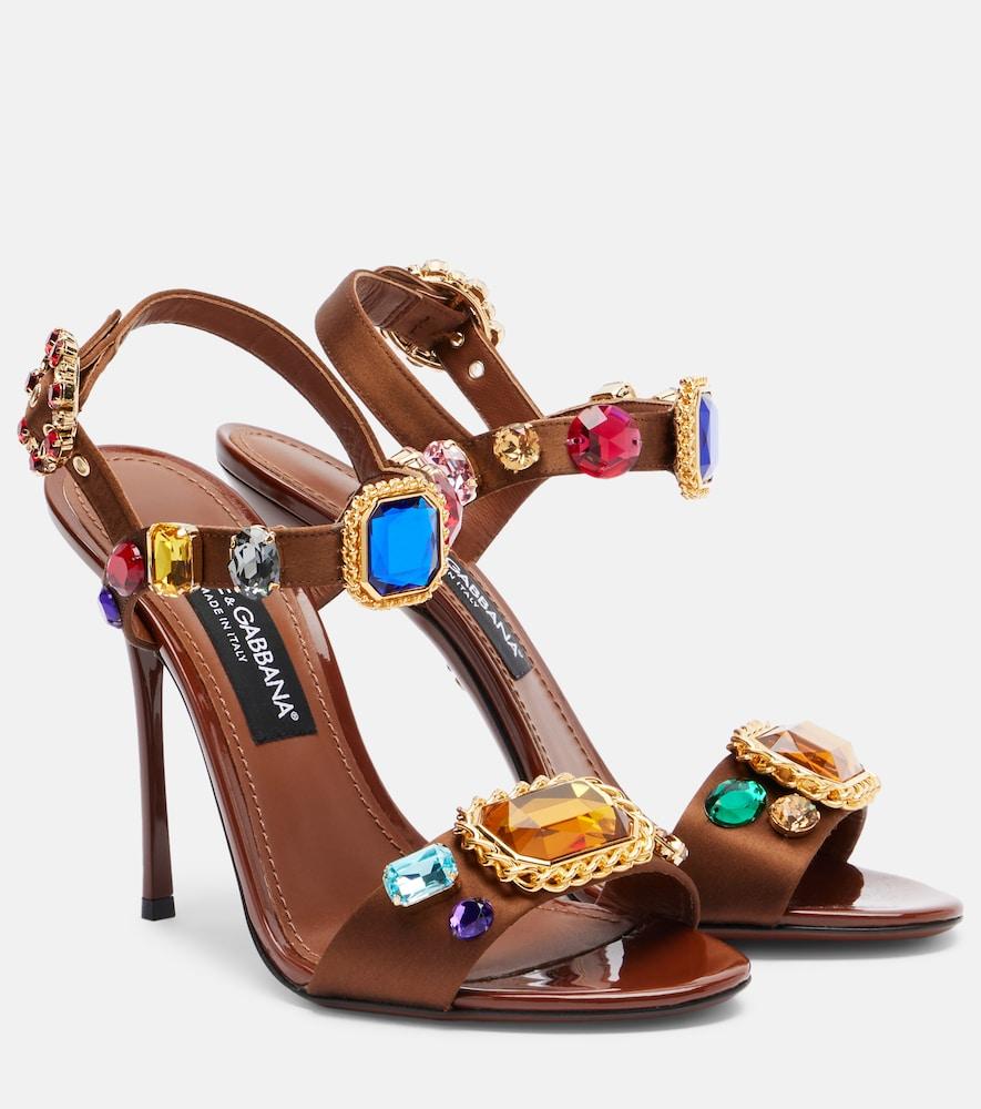dolce & gabbana keira 2.0 105 embellished satin sandals