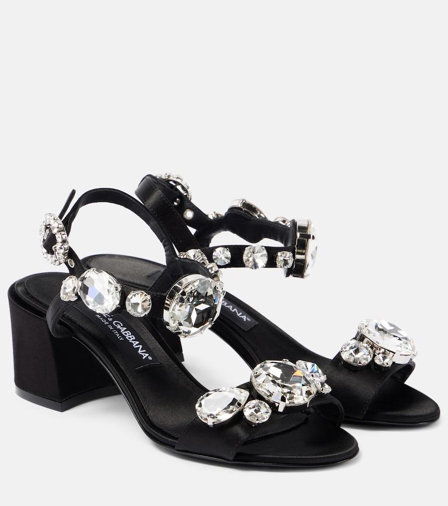 dolce & gabbana keira 60 embellished satin sandals