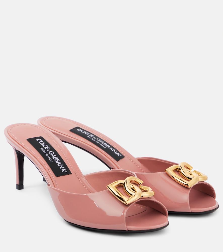 dolce & gabbana keira dg 60 patent leather mules