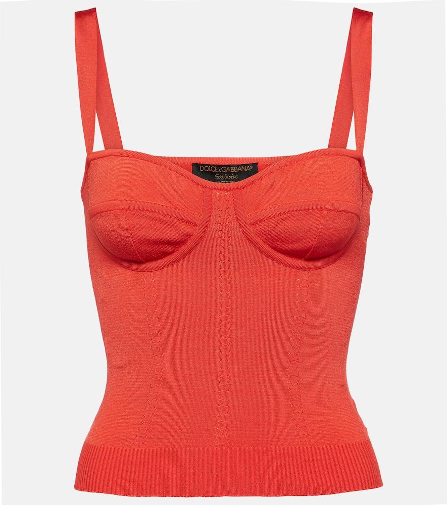 dolce & gabbana knitted bustier