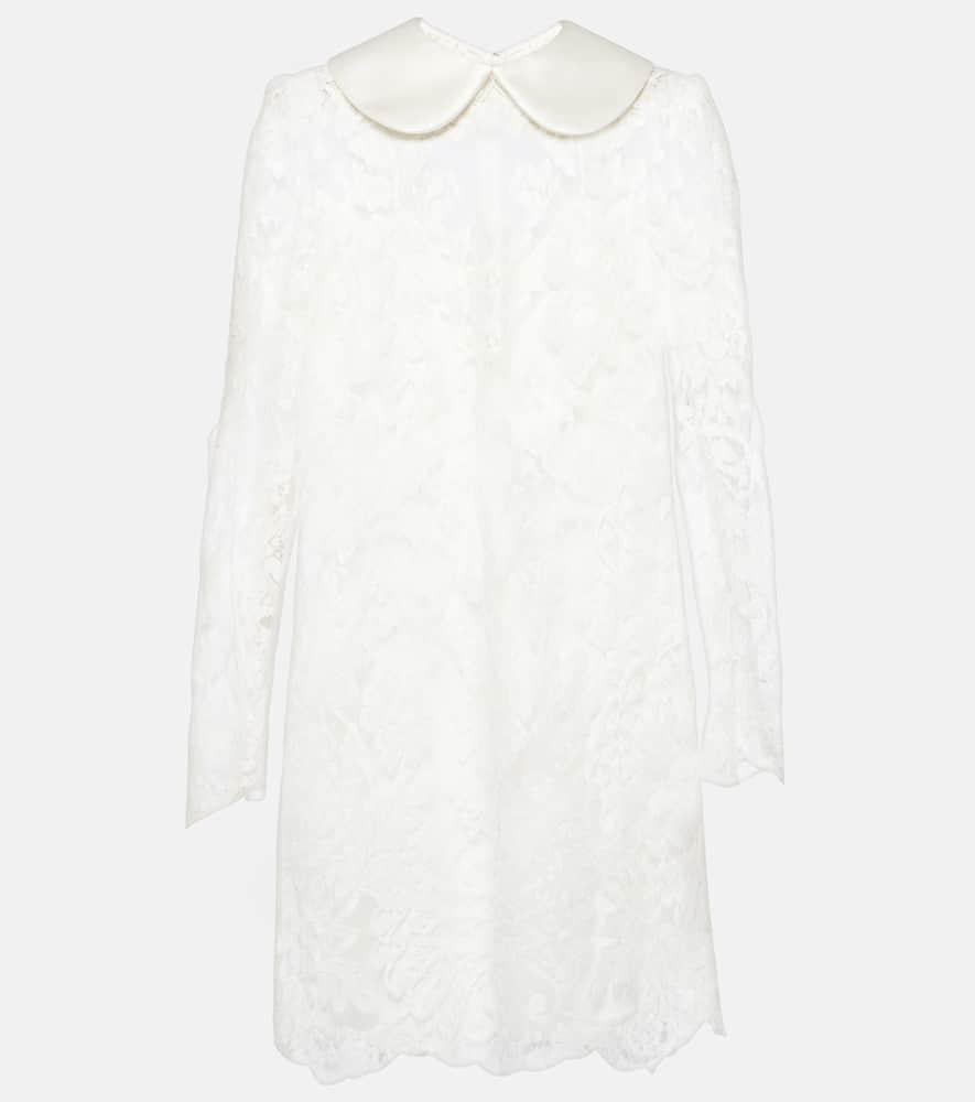dolce & gabbana lace and satin minidress