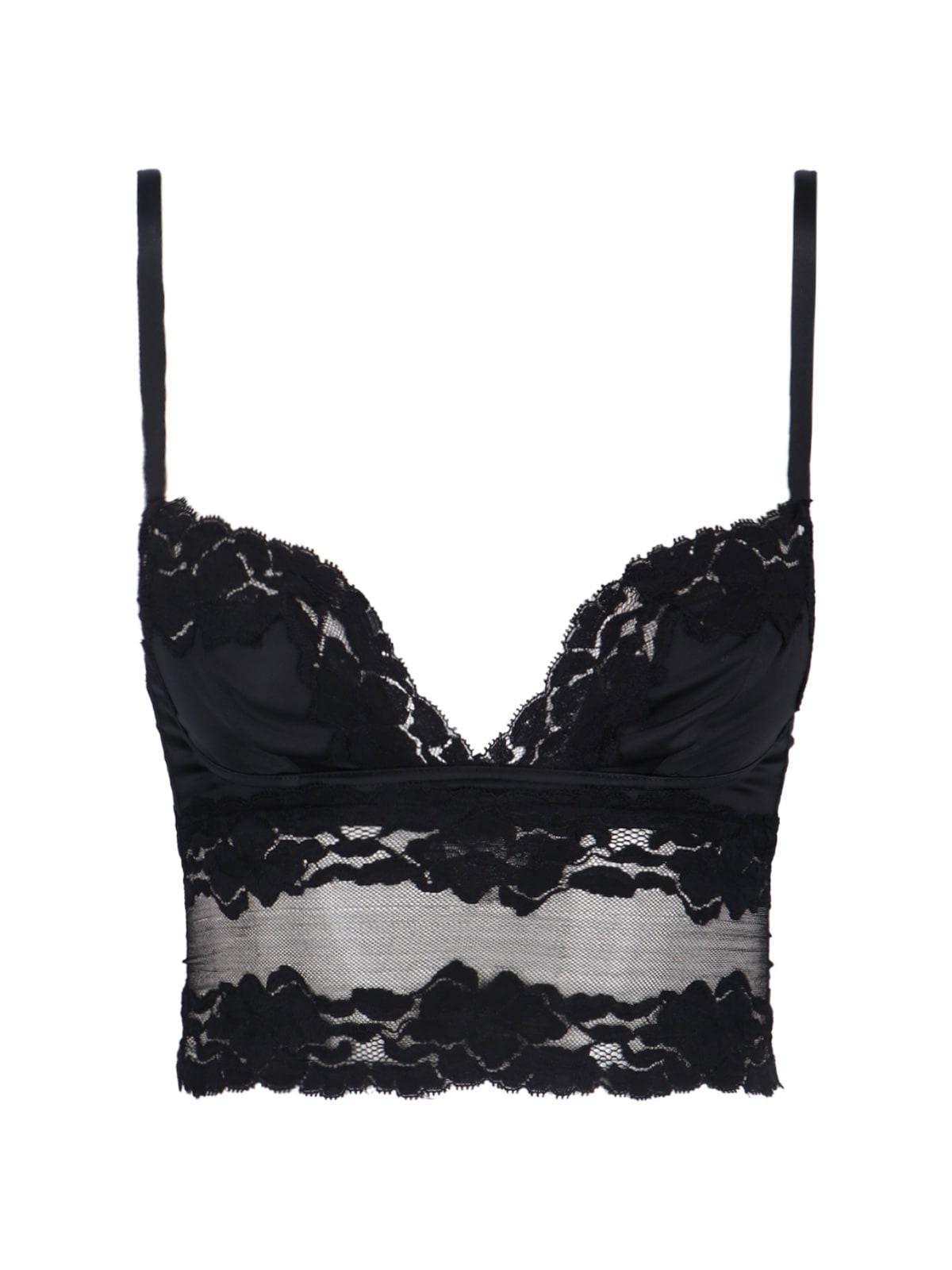 dolce & gabbana lace and satin top