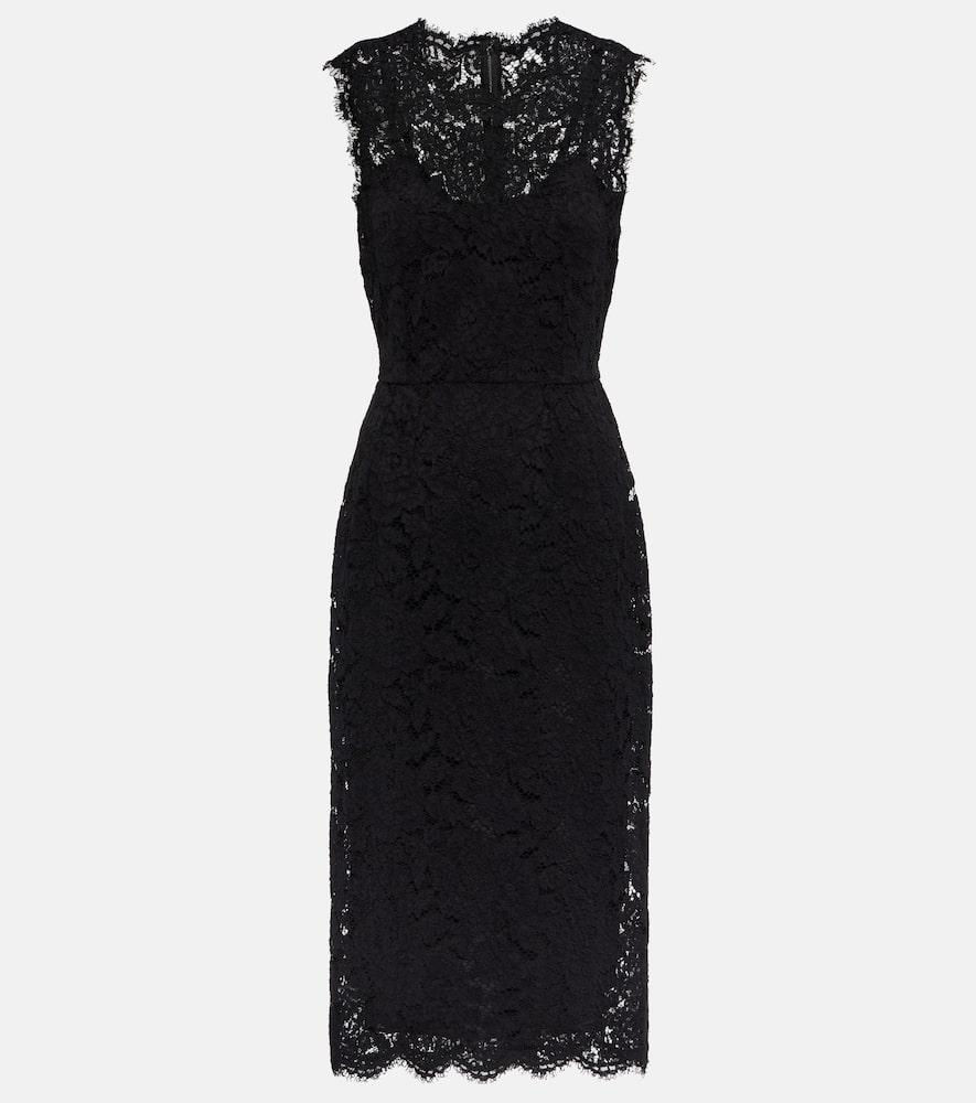 dolce & gabbana lace midi dress
