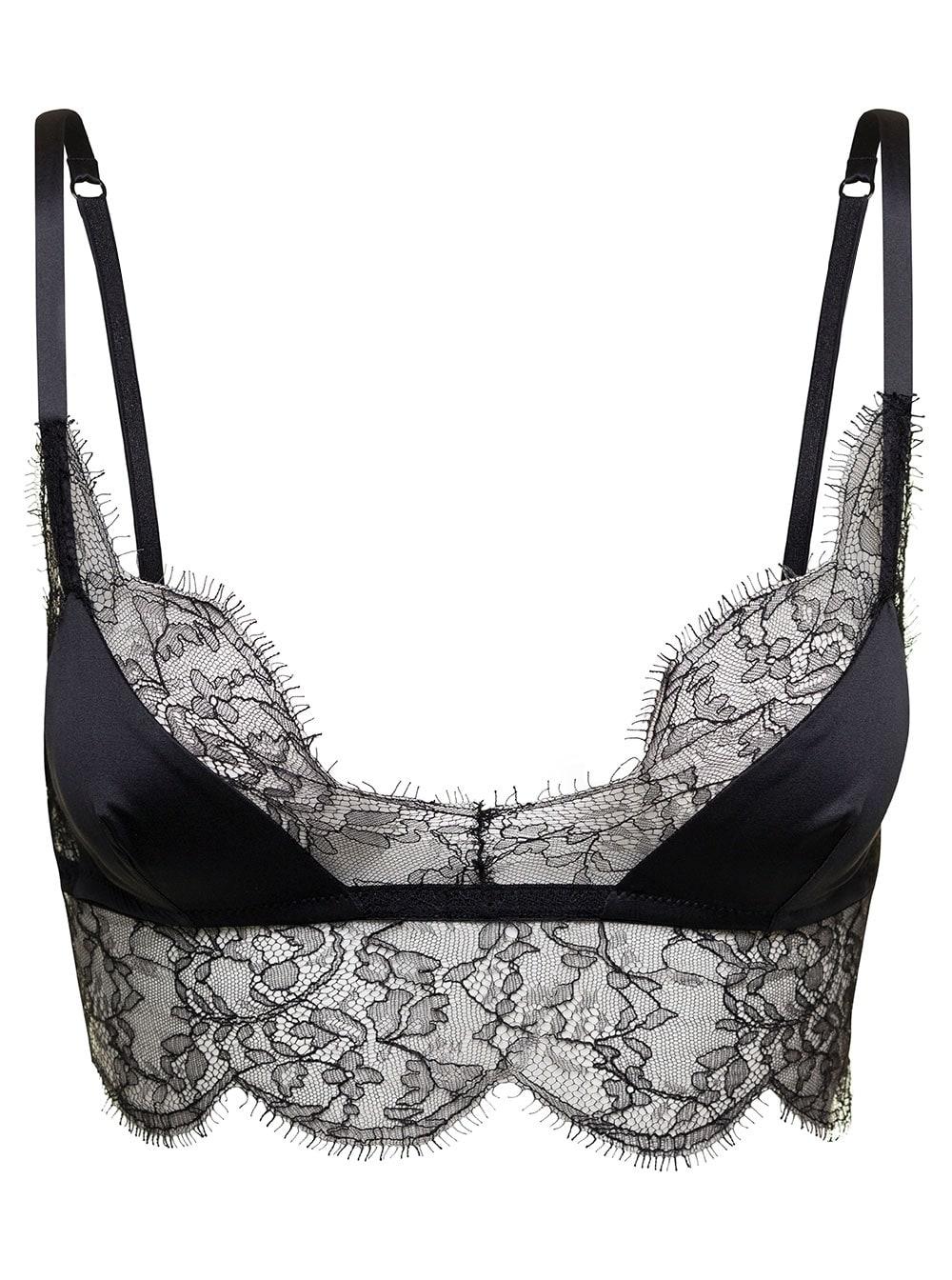 dolce & gabbana lace satin bralette
