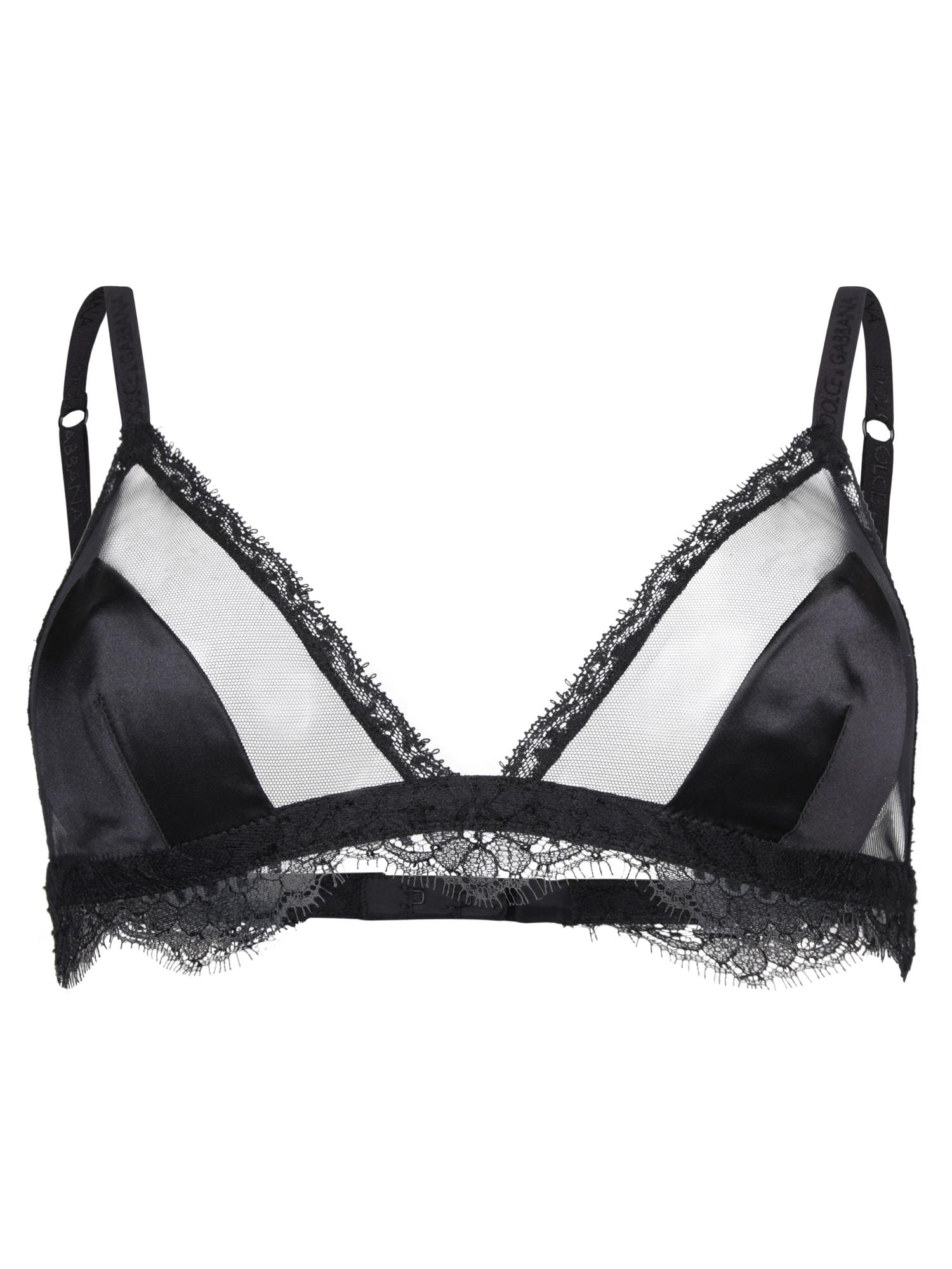 dolce & gabbana lace silk tulle bra