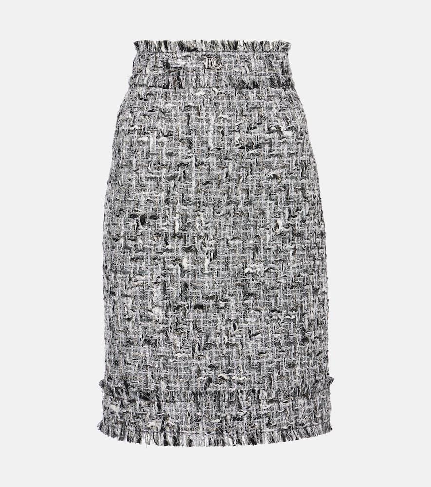 dolce & gabbana lamé midi skirt