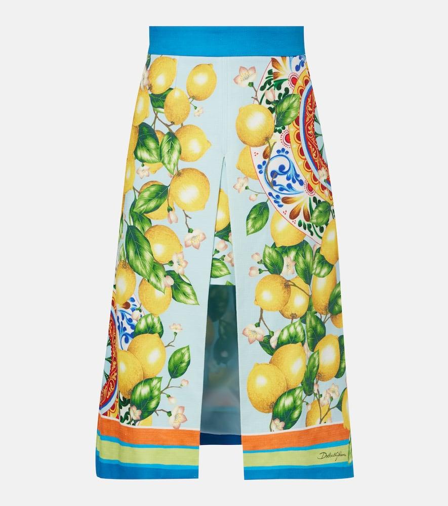 dolce & gabbana layered printed cotton