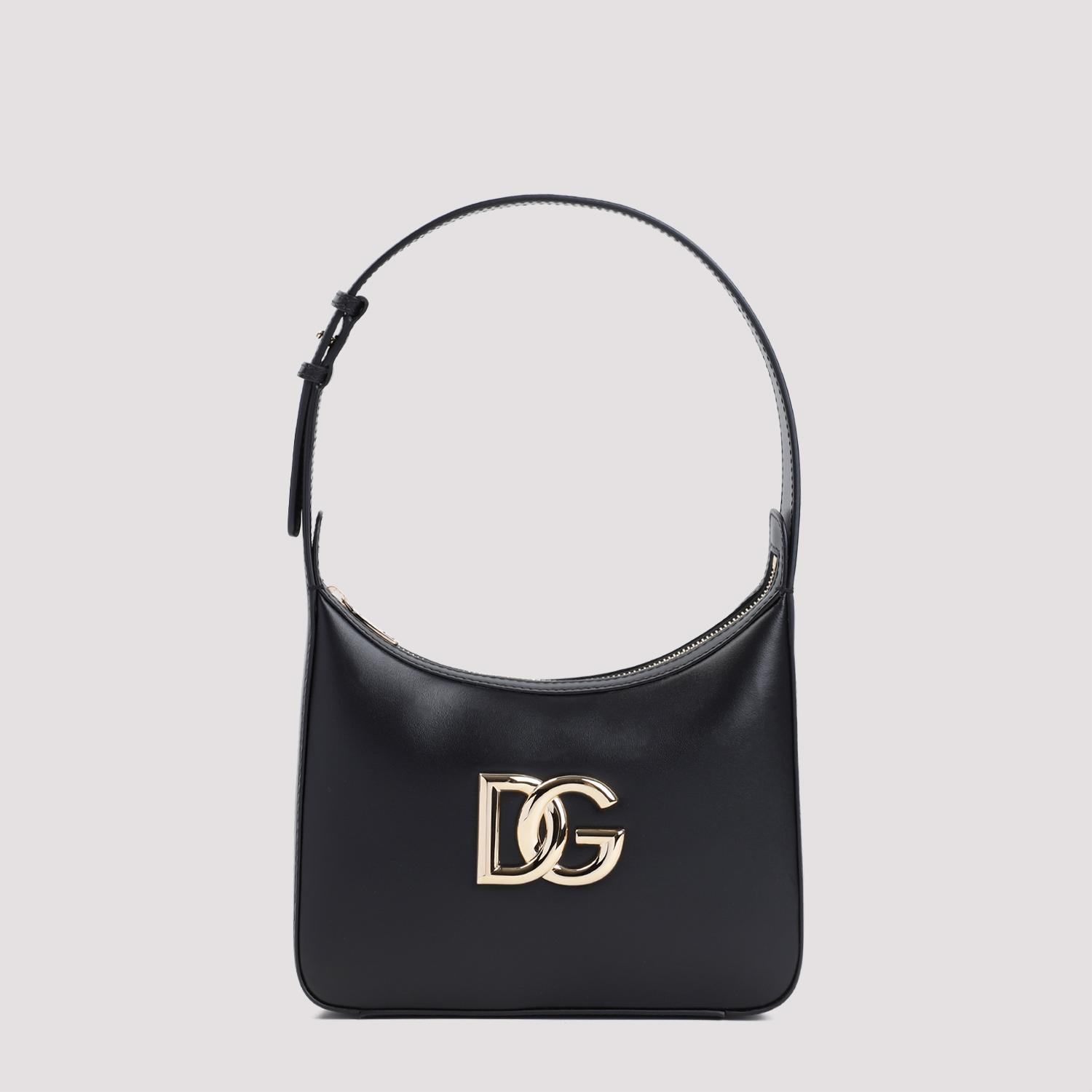 dolce & gabbana leather bag black calf - women