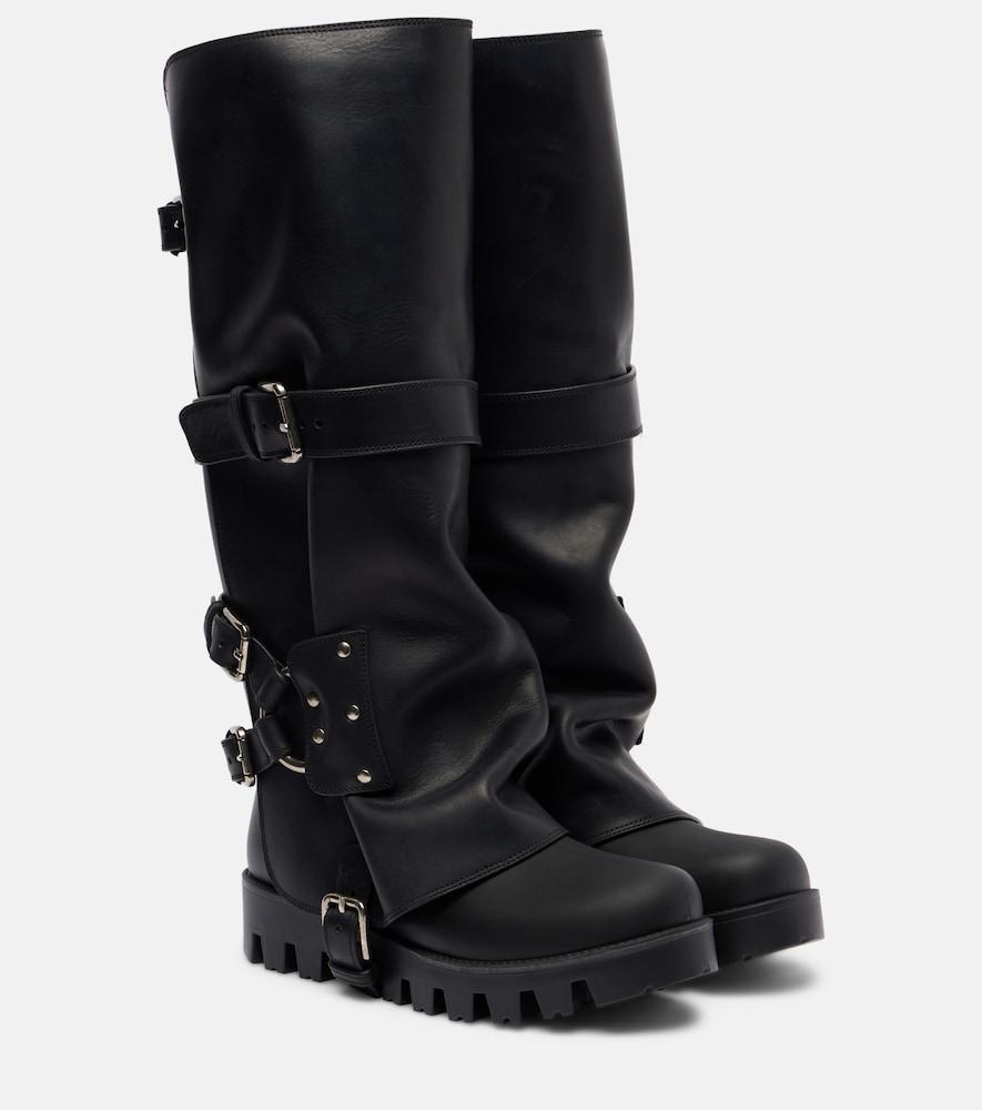 dolce & gabbana leather biker boots