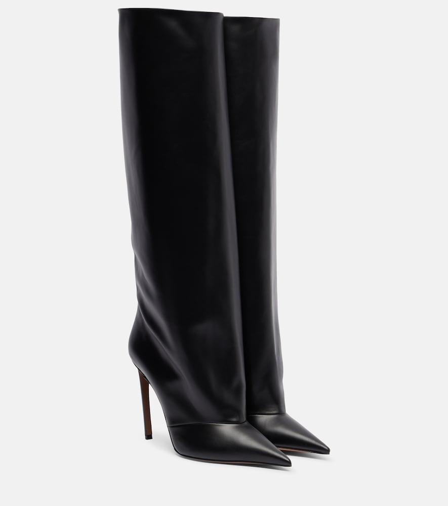 dolce & gabbana leather knee