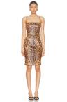 dolce & gabbana leather leopard print dress