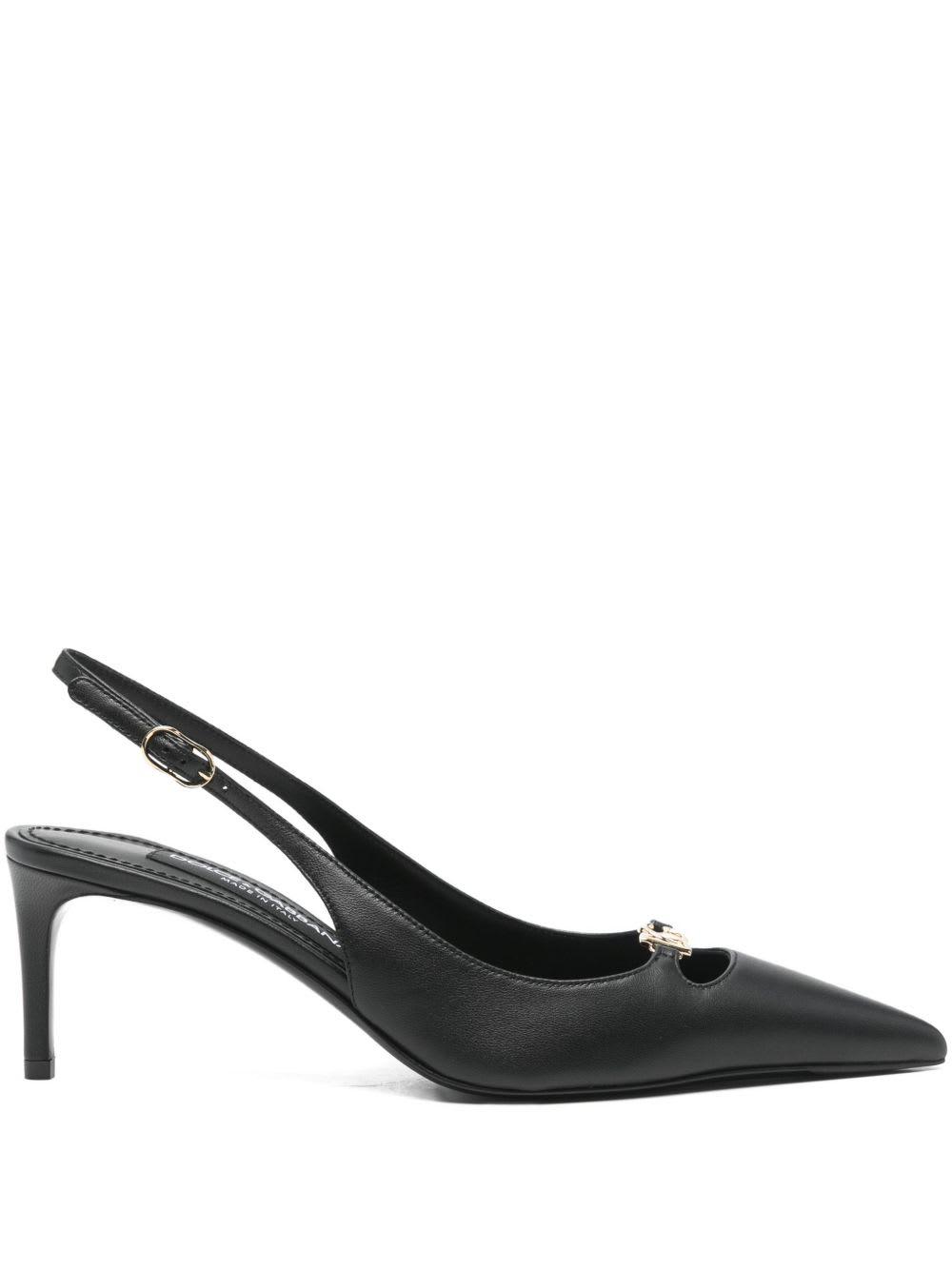 dolce & gabbana leather slingback pumps