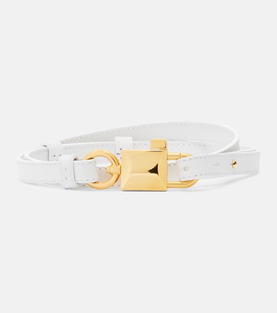 dolce & gabbana lock leather belt