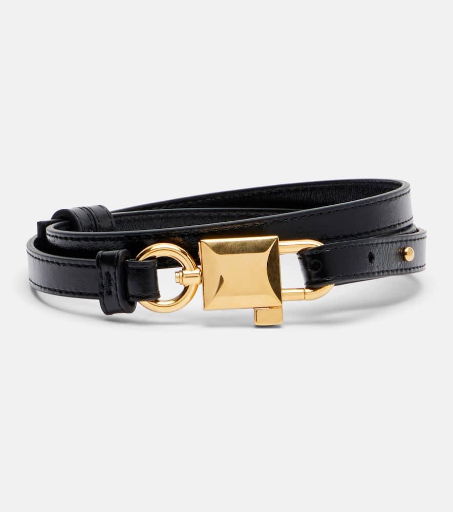 dolce & gabbana lock leather belt