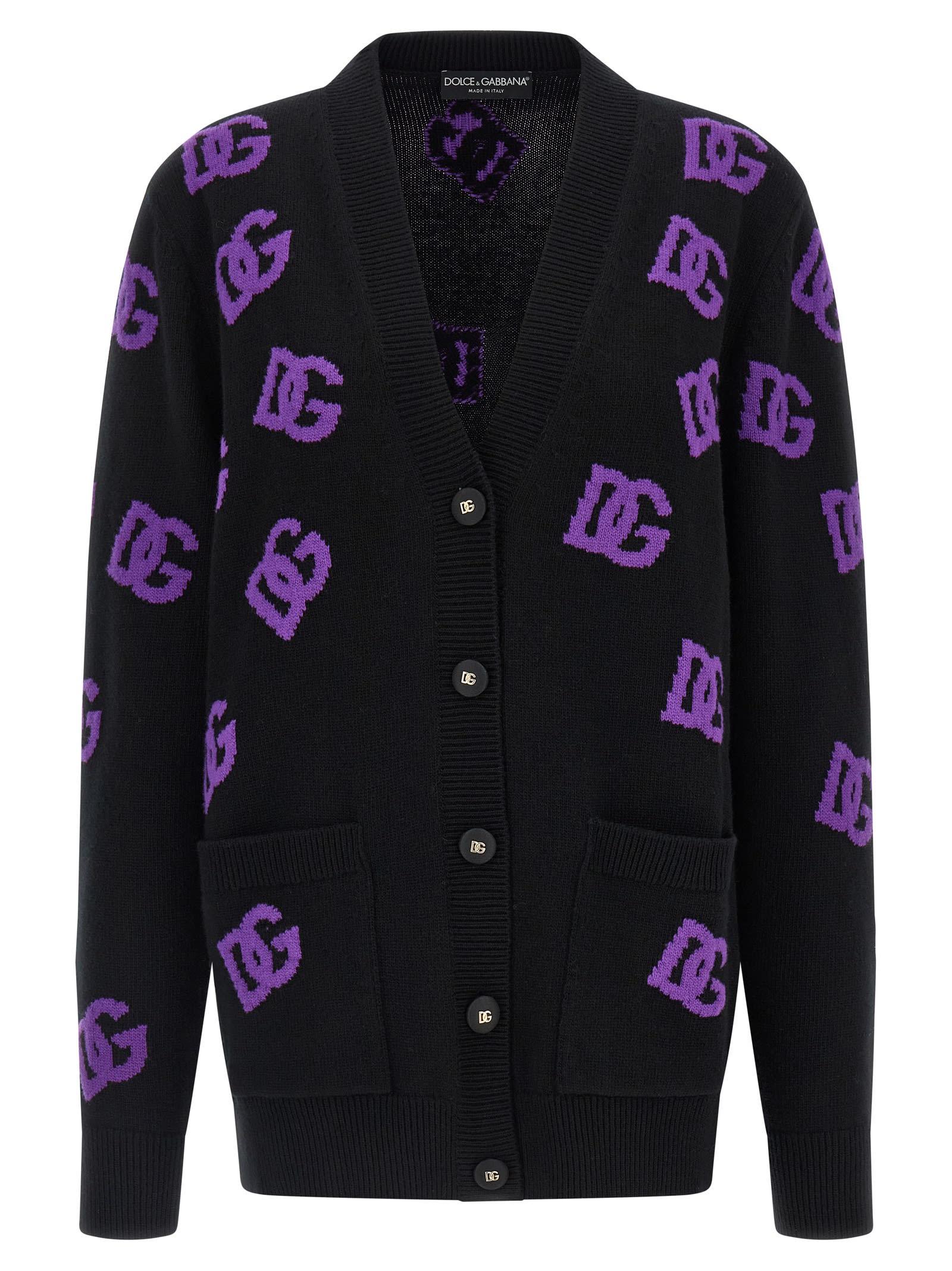 dolce & gabbana logo cardigan