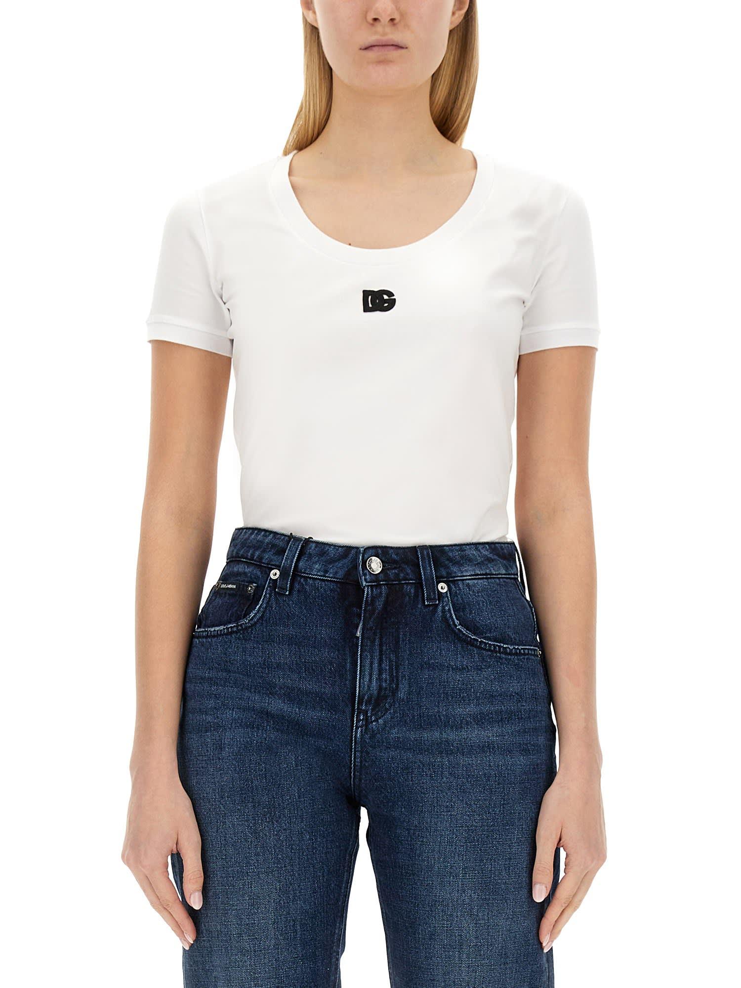 dolce & gabbana logo cotton t-shirt