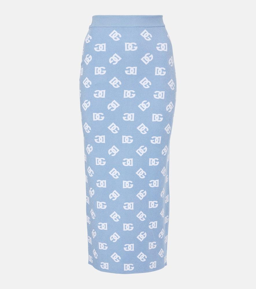 dolce & gabbana logo midi skirt