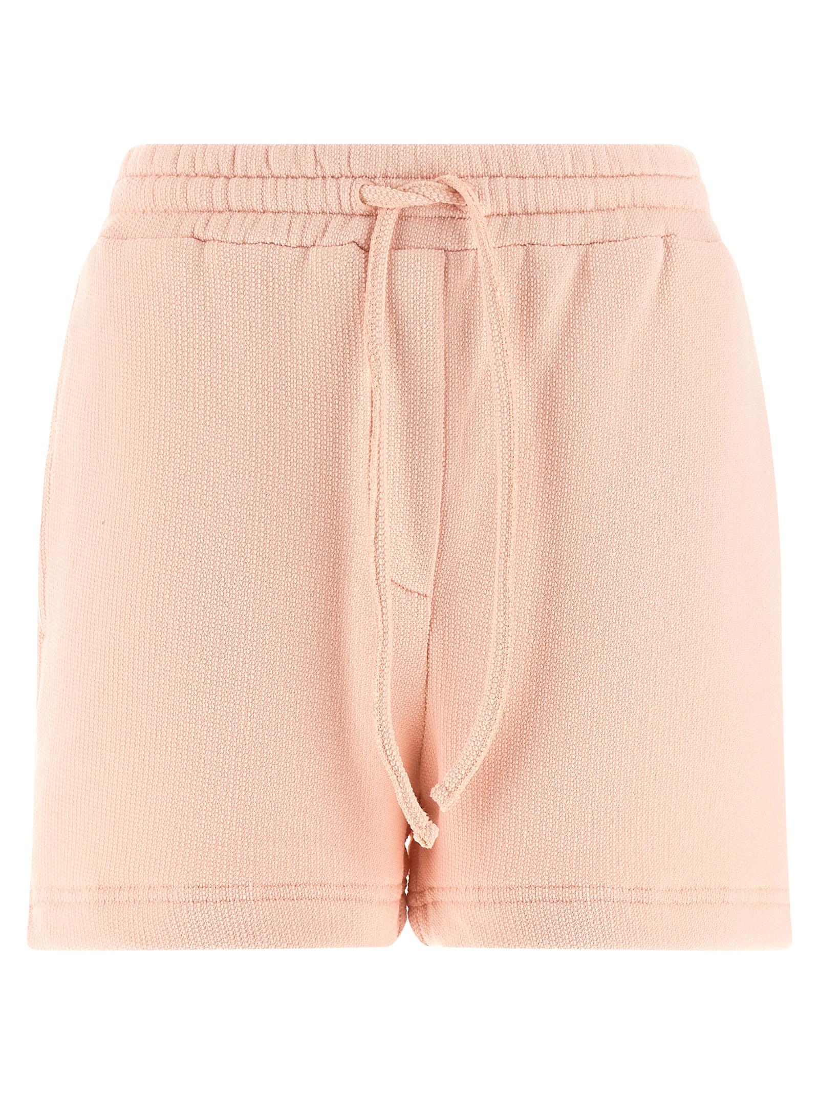 dolce & gabbana logo patch shorts pink cotton bermuda - women
