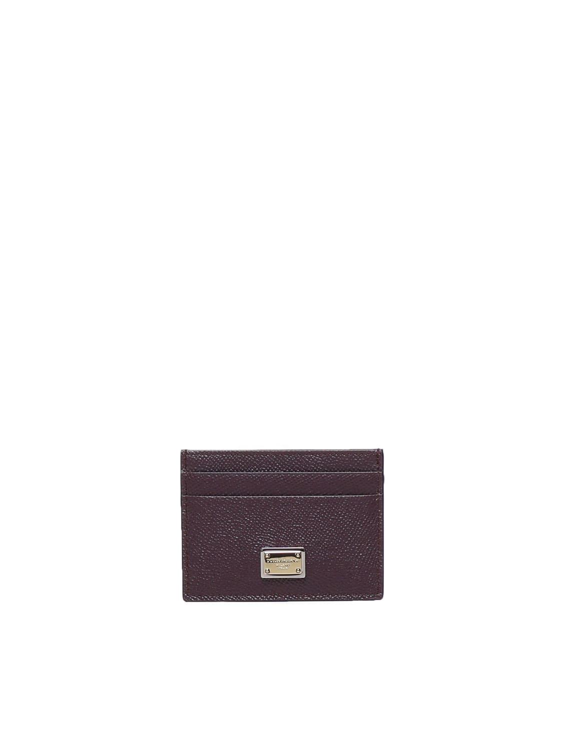 dolce & gabbana logo plaque card holder