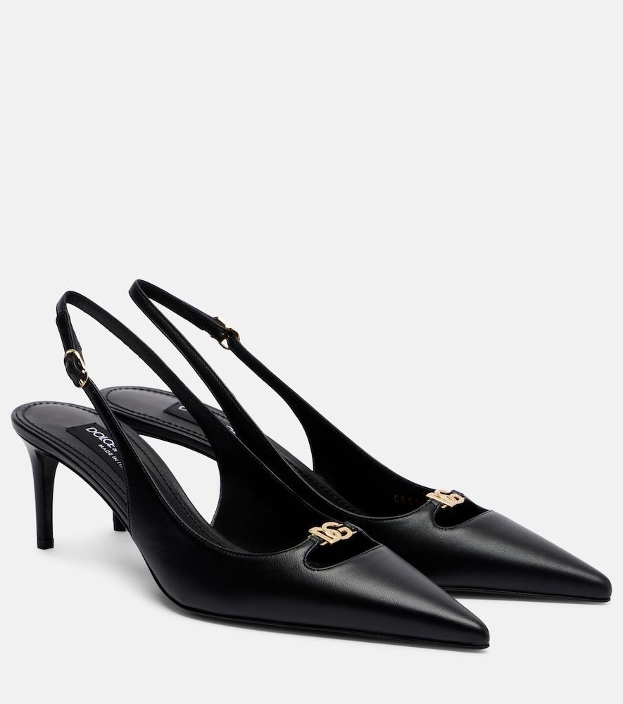dolce & gabbana lollo dg 60 leather slingback pumps