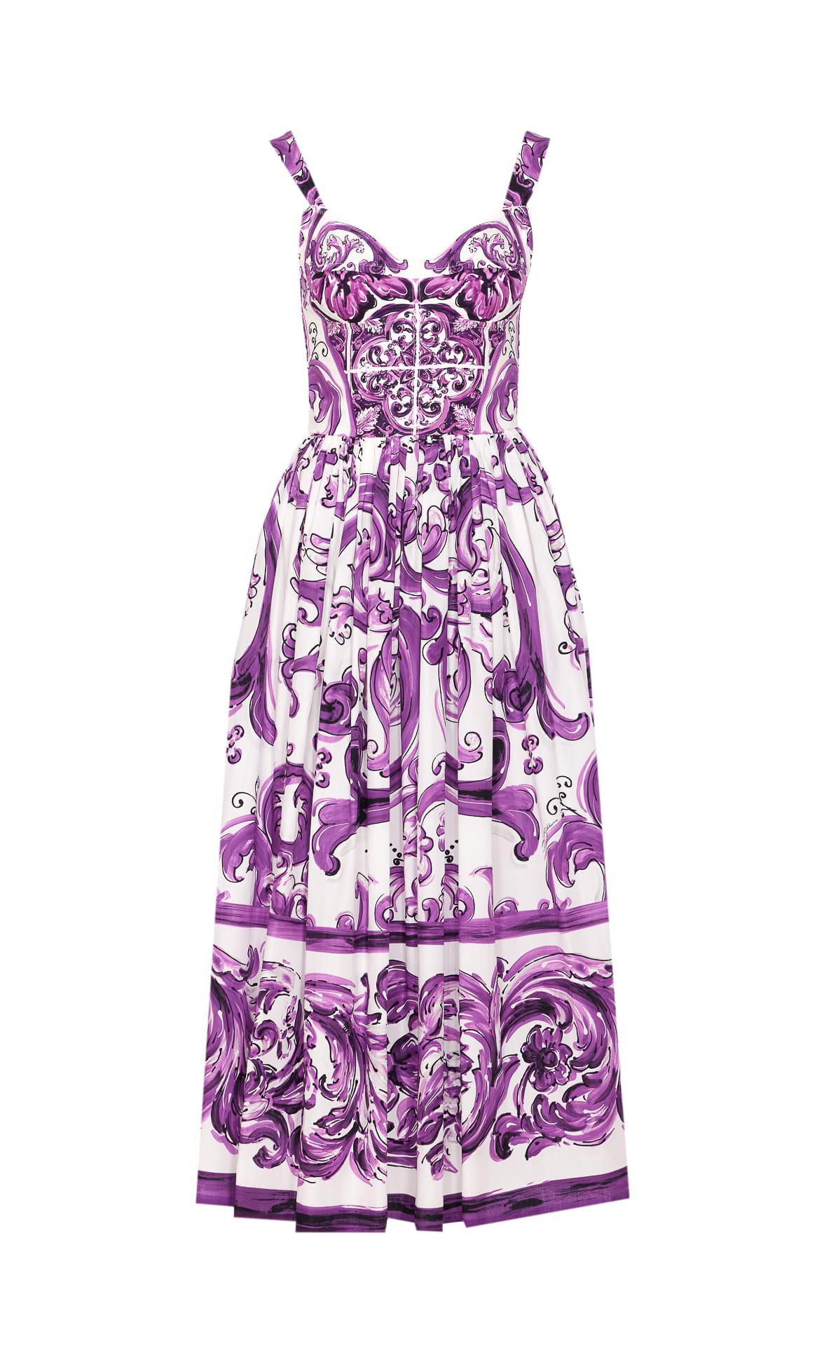 dolce & gabbana maiolica print dress