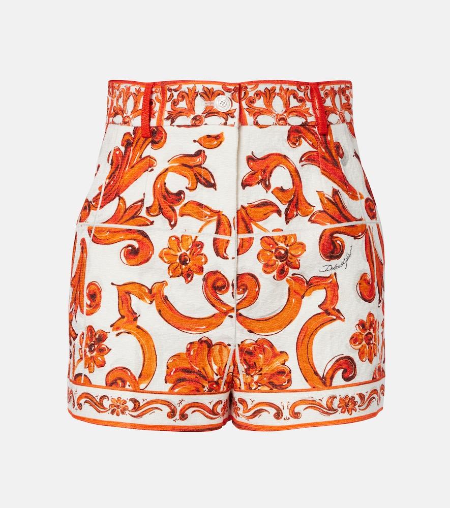 dolce & gabbana majolica printed shorts