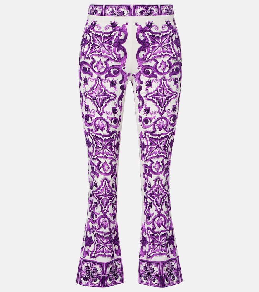 dolce & gabbana majolica silk-blend culottes